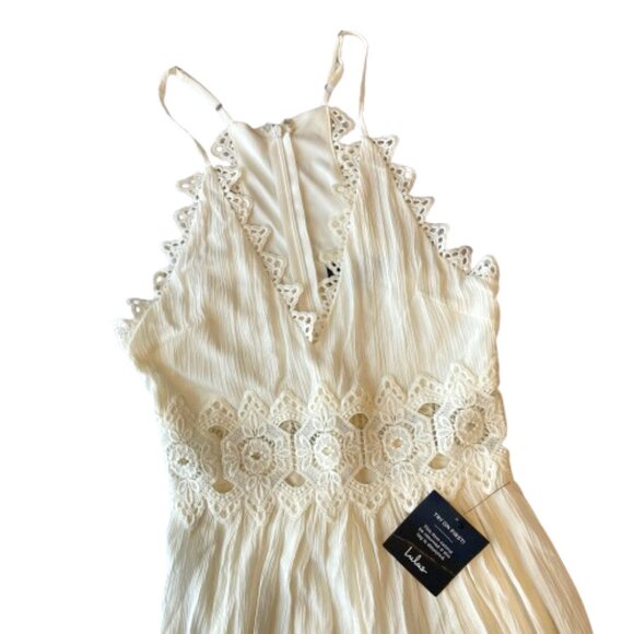 Lulus This is Love Lace Maxi Dress Lined Womens Size Small S White NWT - Picture 4 of 16